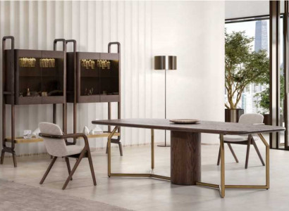 Luxury Villen Furniture dining set Dining room Complete Table 4x Chair Sideboard 7 pieces